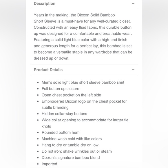 Dixxon Bamboo Light Blue Short Sleeve Shirt 3XL - Picture 9 of 12